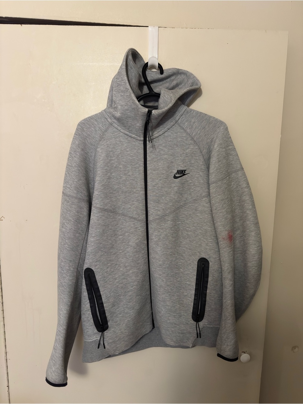 Nike Tech Fleece Full Zip Hoodie Heather Grey Men’s Large